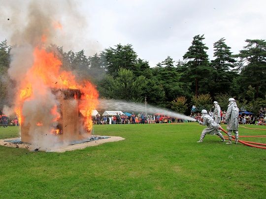 地域の安心・安全のために活動する消防団がイベントでアピール