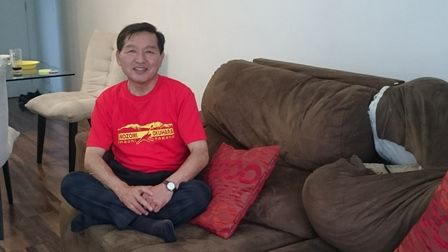 リビングで寛ぐ