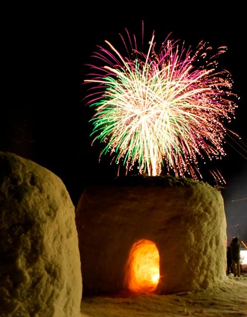 花火と太鼓に感動　おおまち雪まつり1