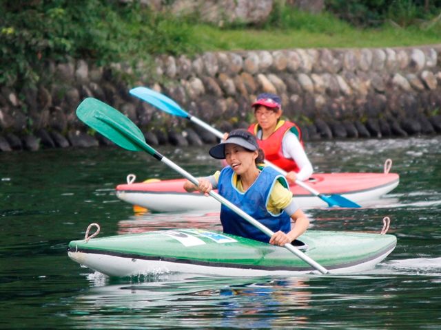 木崎湖でカヌー・ヨット大会1